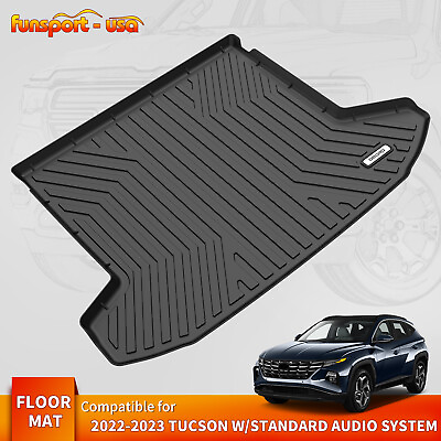 #ad Cargo Liner Rear Trunk Floor Mat for 2022 2024 Hyundai Tucson TPE Boot Tray $37.99