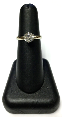 #ad MA1 14k White Gold Diamond 1.00TCW 3.0g Size 7 Solitaire Engagement Ring $3600.00