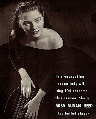 #ad Vintage Music Print Ad MISS SUSAN REED 1949 Booking Ads 13 x 9 3 4 $15.75
