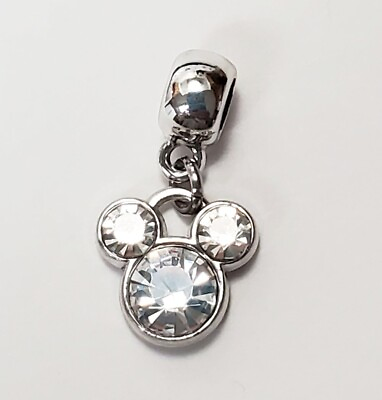 #ad MICKEY MOUSE CHARM CRYSTAL SLIDER PENDANT FOR NECKLACE BRACELET JEWELRY MINNIE $5.99