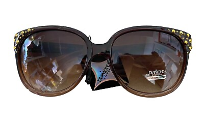 #ad Diamond Womens Brown Plastic Cateye Fashion Sunglasses UV 400 Protection $10.97