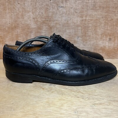 #ad Church#x27;s Black Leather Oxford Wingtip Full Brogue Shoes Men Size 11 UK 12 US $39.00