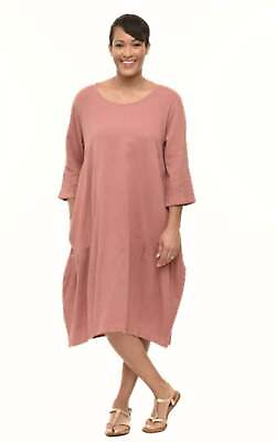 #ad New Tulip Clothing Beatrix Dress Cotton Gauze in Withered Rose sizes XS XXL $28.99