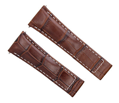 #ad LEATHER BAND STRAP FOR ROLEX DAYTONA 16518 16519 16520 116519 116528 BROWN LONG $29.95