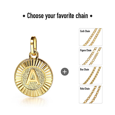 #ad Women Men Gold Filled Letter A Z Pendant Initial Necklace Stainless Steel Chain $8.07