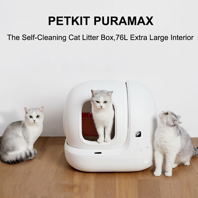 #ad PETKIT PuraMax Self Cleaning Cat Litter Box without Odor Spray 76L Pre owned $279.20