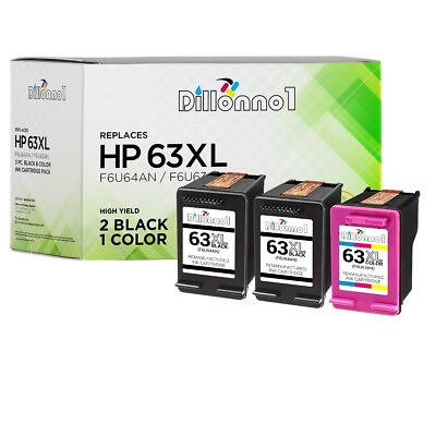 3pk 63 XL Black amp; Color Ink Cartridge for HP Envy 4512 4516 4520 OfficeJet $29.95