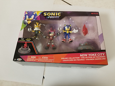 #ad SONIC Prime New Yoke City Figure Collection w Prism Shard Sonic Rose Tails 2023 $18.95