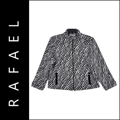 #ad Rafael Sports Women Zipper Long Sleeves Jacket Black Size XL $25.95