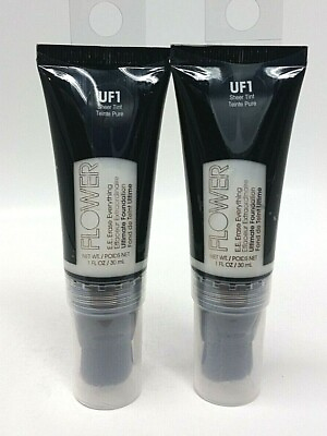 #ad 2X FLOWER BEAUTY Erase Everything Sheer Tint UF1 Ultimate Foundation Duo Brush $59.99