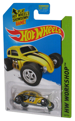 #ad Hot Wheels HW Workshop 2013 Yellow Custom Volkswagen Beetle Toy Car 247 250 $10.98