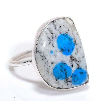 #ad K2 Blue Azurite 925 Sterling Silver Jewelry Size Adjustable v479 $8.99