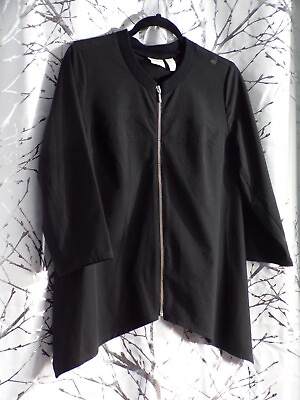 #ad Zenergy Chico#x27;s Black Jacket Size 1 Medium 8 $20.00