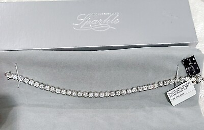 #ad New Tennis Bracelet 925 Zirconia With Tags 7.25quot; Box Included $65.00