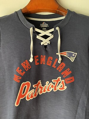 #ad New England Patriots NFL Football Majestic Fan Fashion Womens Sweatshirt S $17.00