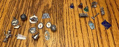 #ad Vintage Pendant Charm Lot 33.4 Grams Marked Hoover Dam Globe Cannon Space $54.00
