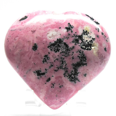 #ad 2.8quot; Rich Pink Rhodochrosite Heart Natural Sparkling Mineral Polished Stone Peru $35.96