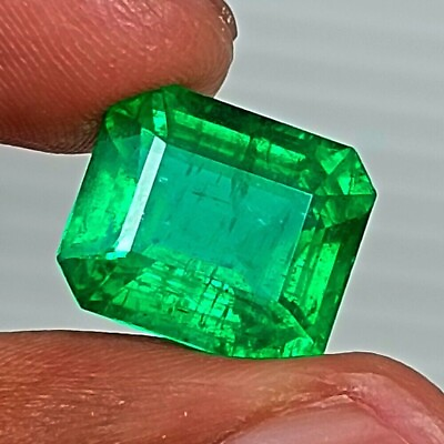#ad 9.18 CT GIA CERTIFIED Natural Zambian Emerald Octagon Top *Fast Delivery 5*Grade $14000.00
