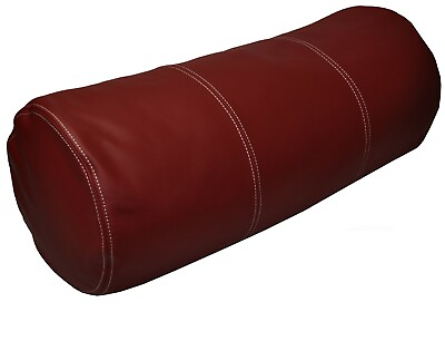 #ad Bolster Leather Cover Soft Roll Pillow Yoga Cushion Neck Scatter Sofa Red 131 $40.50