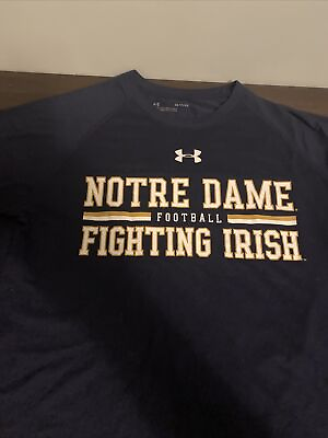#ad Notre Dame Irish Football Under Armour Performance T Shirt Size Men’s Small Sz S $10.00