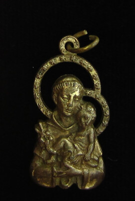 #ad Vintage Saint Anthony Medal Religious Holy Catholic $7.99