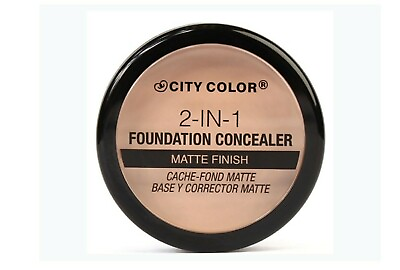 #ad City Color 2 in 1 Foundation Concealer Matte finish quot;Lightquot; Free Ship 53 HU152 $5.99