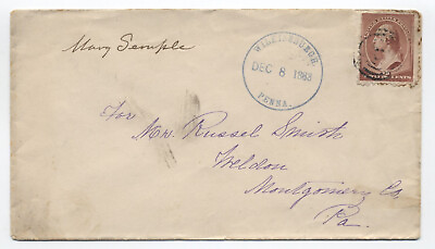 #ad 1888 Wilkinsburgh PA #210 cover rubber handstamp and target S.4331 $7.99