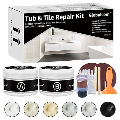 #ad Tub and Fiberglass Shower Repair Kit Color Match 3.7oz Porcelain Sink and... $24.79
