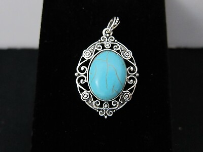 #ad Natural turquoise pendant USA SELLER $5.95