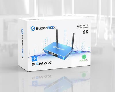 #ad SUPERBOX S5 MAX TV Box Media Player With NEWLY UPDATED Voice Command Remote $359.00