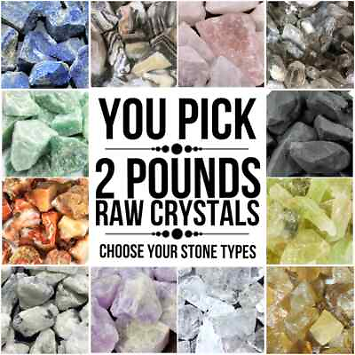 #ad 2 Lbs Raw Crystals You Pick Bulk Free Shipping Wholesale Rough Gemstone Lot $21.00