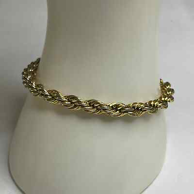 #ad Napier gold tone bracelet chain costume jewelry signed 1980s men#x27;s women#x27;s $18.00
