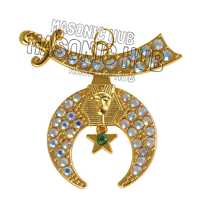 #ad Masonic Regalia Rhinestones Shriner Jewels Gold Plated with Rhinestones $35.99
