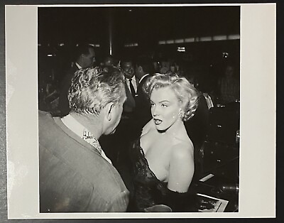 #ad 1952 Marilyn Monroe Original Photograph Schwab’s Drug Store Candid Chatting $500.00