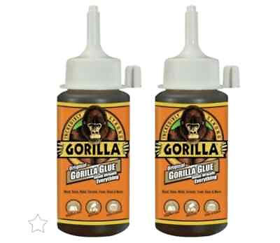#ad Gorilla Glue Original Waterproof 4 Ounce Bottle Brown 2 Pack $14.98