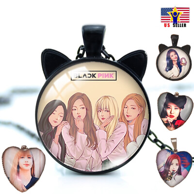 #ad KPOP KOREAN Idol Group Picture Blackpink Silver Stainless Necklace Chain Pendant $4.98
