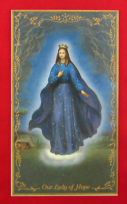 #ad Vintage MARY HOLY CARD Porcelain OUR LADY OF HOPE 1997 Bradford Editions $19.99