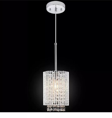 #ad Mini Crystal Pendant Lighting 1 Light Modern Hanging Light Fixtures Small... $31.70