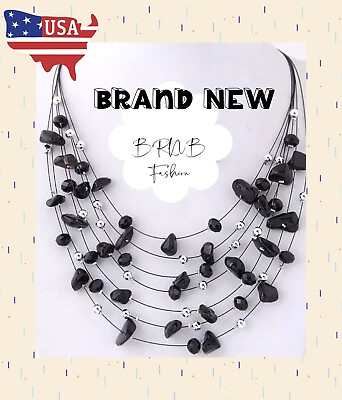 #ad New Crystal Beads Fashion Jewelry Necklace US Seller Beautiful Women’s. $6.99