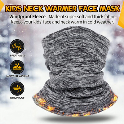 #ad Kids Cold Weather Windproof Ski Face Mask Winter for Skiing Snowboarding Cycling $3.99