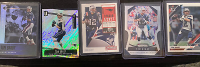 #ad Tom Brady 5 New England Patriots NFL Cards $100.00