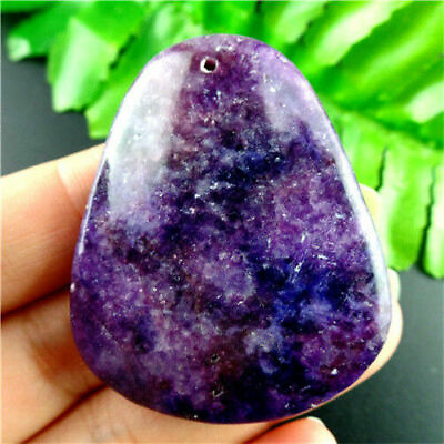 #ad #ad Pretty Natural Purple Lepidolite Stone Bell shaped Pendant Bead 47x39x7mm LZYM6 $4.99