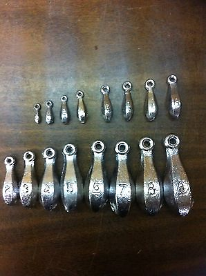 #ad Bank sinkers 1 8 upto 16 oz you choose the size packs of ten sinkers $9.99