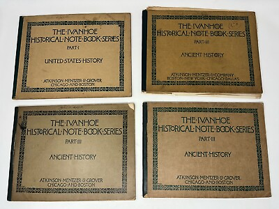 #ad 1904 Ivanhoe Historical Notebook Series Ancient History Antique School Books $20.00