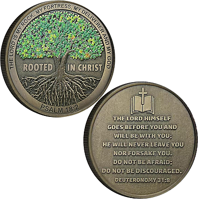 #ad Rooted in Christ Challenge Embrace Faith and Strength Christian Pocket Toke $18.65