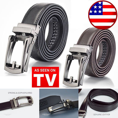 #ad HOT COMFORT CLICK Leather Belt Automatic Adjustable Men As Seen On TV US Stock $22.99