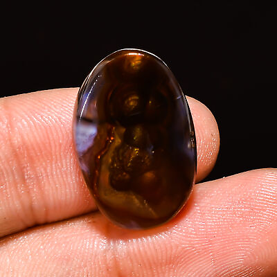 #ad MEXICAN Fire Agate Gemstone Free form Natural Multifire 12.65 CT 13x21x4 mm d224 $67.40