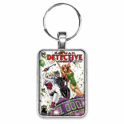 #ad Detective Comics #1000 Variant Cover Key Ring or Necklace Harley Quinn Catwoman $12.95