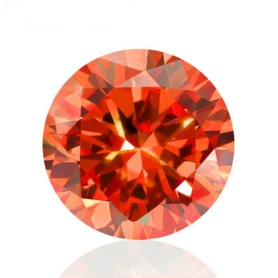 #ad 15mm Natural Padparadscha Sapphire 18.68ct Round Faceted Cut VVS Loose Gemstone $11.04