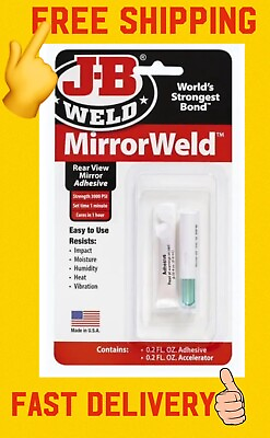 #ad JB Weld 33701 0.40 oz Mirrorweld Rear View Mirror Adhesive $9.90